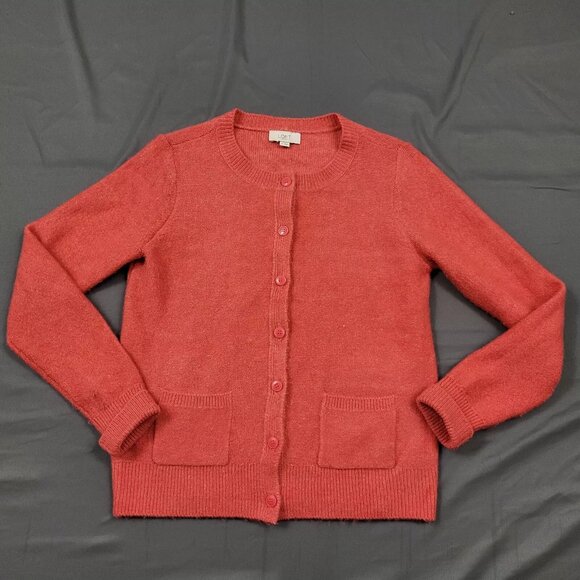 Loft Sweater Womens  Long Sleeve Button Up Cardigan Pockets Knit - Picture 1 of 10
